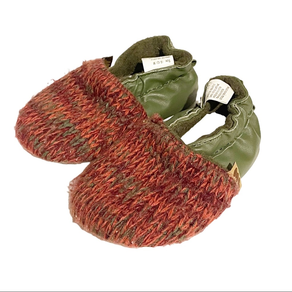 Muk‎ Luks Baby Infant Size 6-12 Months Green Soft Sole Crib Shoes